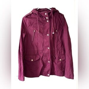 Love Tree Lightweight Hooded Utility Jacket